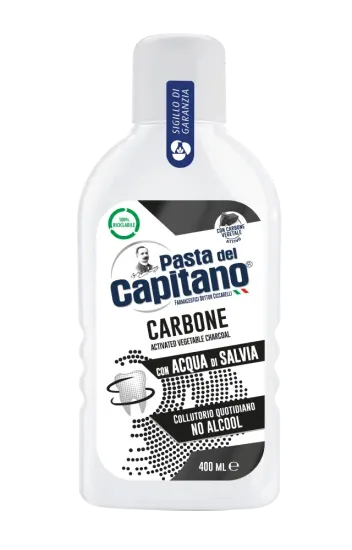 Pasta del Capitano Ополаскиватель Charcoal / С древесным углем 400 мл