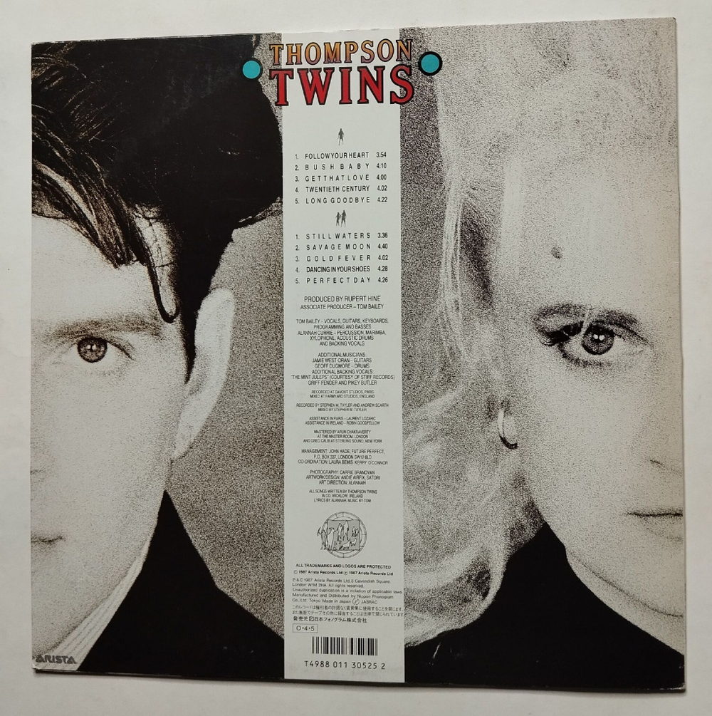 Винтажная виниловая пластинка LP Thompson Twins Close To The Bone (Japan 1987) (No Obi)