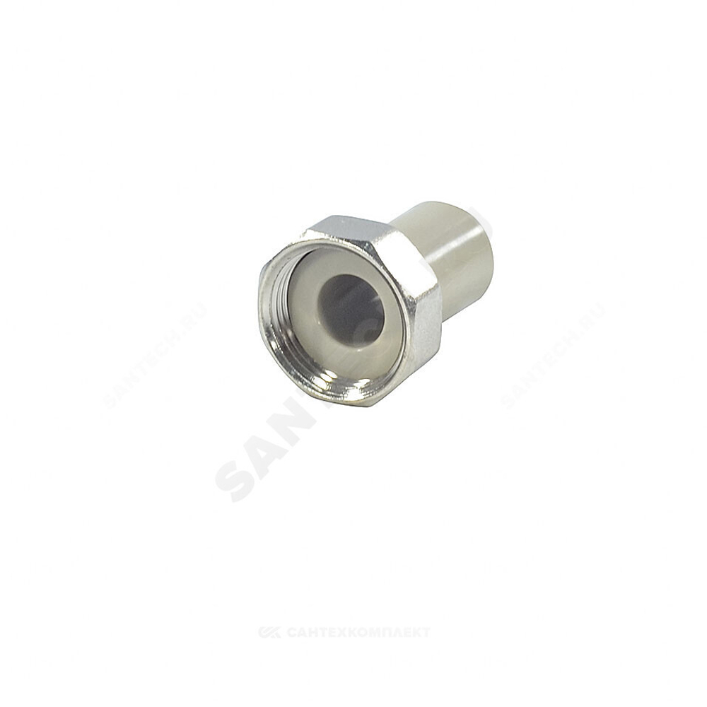 Штуцер PP-R комбинированный серый Дн 20х3/4" с накидной гайкой VALFEX 10136020Г