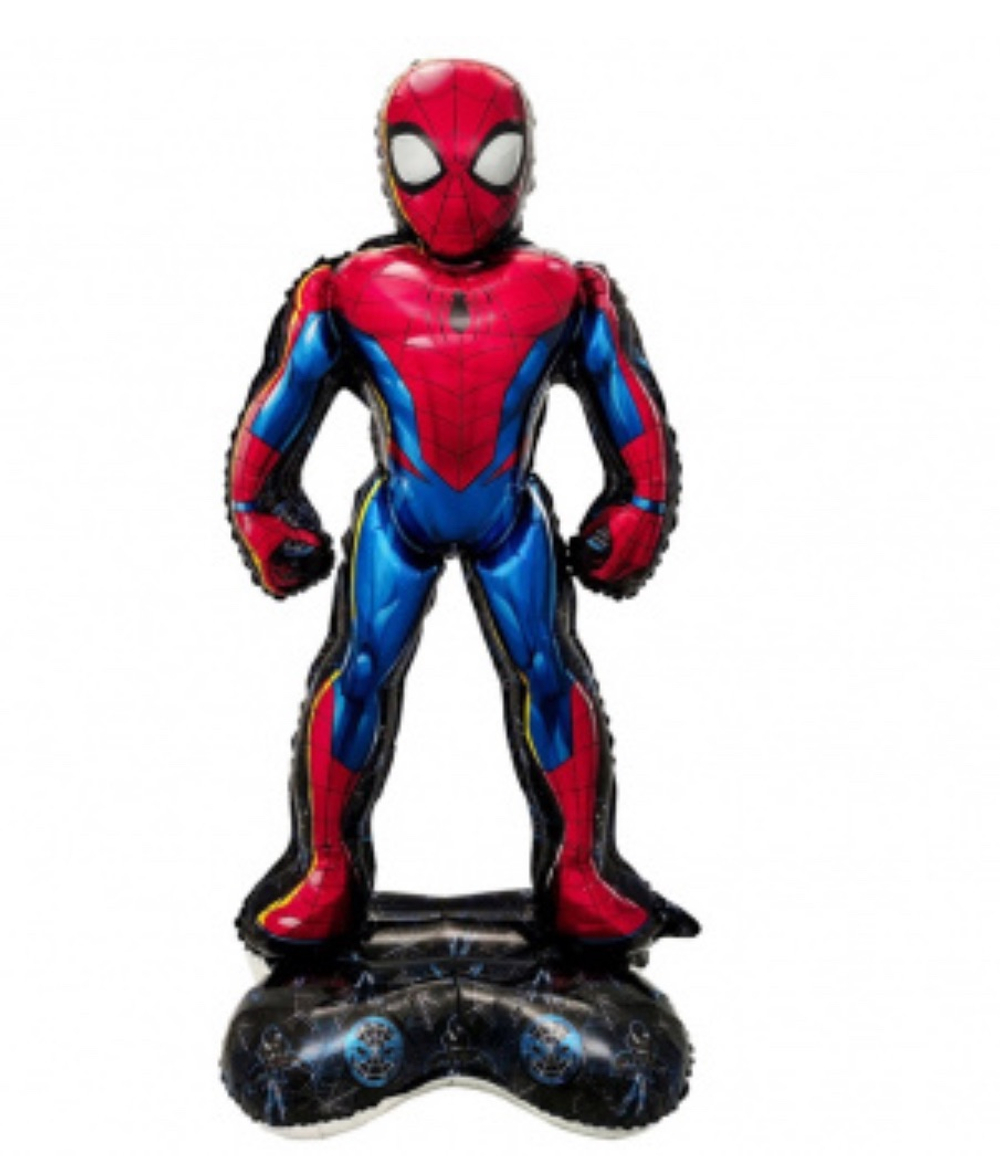 Шар-фигура, фольга, ПОД ВОЗДУХ "Человек-Паук", ростовой (Веселая Затея), 57"/145 см., инд. уп.