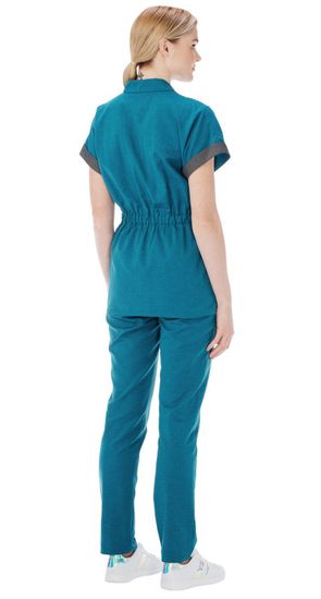 Костюм женский "Дениз" брюки (бирюза/т.серый)