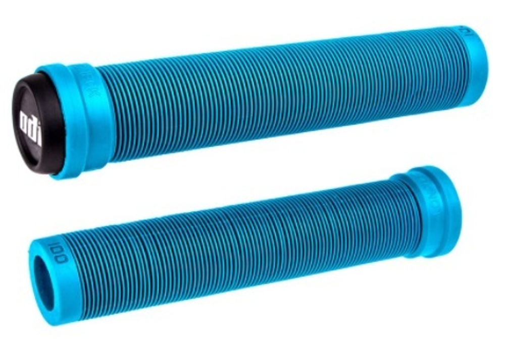 Грипсы SOFT 160мм, голубые с пластик грипстопами, БЕЗ ФЛАНЦЕВ.SLX Longneck F01SXLU
