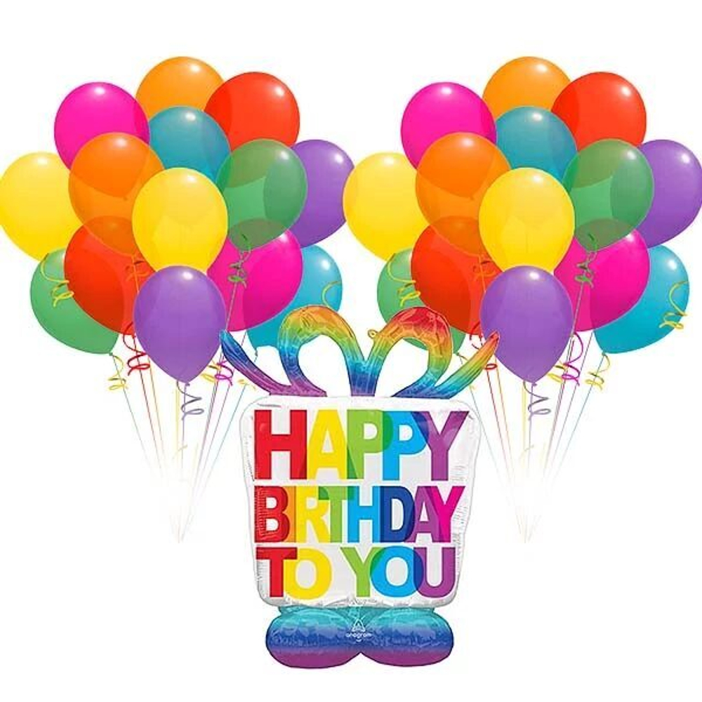 Большая композиция из воздушных шаров на день рождения