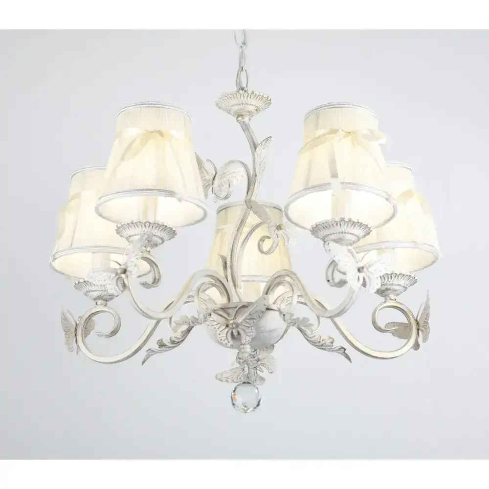 Люстра потолочная Rivoli Farfalla 2014-205 / светильник потолочный / люстра подвесная на кухню, в детскую комнату, в спальню, в коридор, в прихожую 5 x E14 40 Вт классика