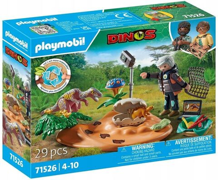 Конструктор Playmobil Dinos - Гнездо динозавра стегозавра и похититель яиц - Плеймобиль 71526