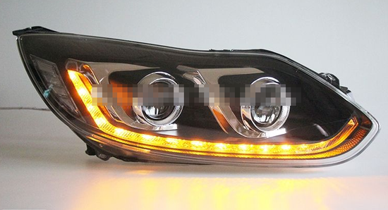 Передние фары Форд Фокус 3 2012-2014 V10 type [КОМПЛЕКТ Л+П; ходовые огни; биксеноновая линза; электрокорректор]