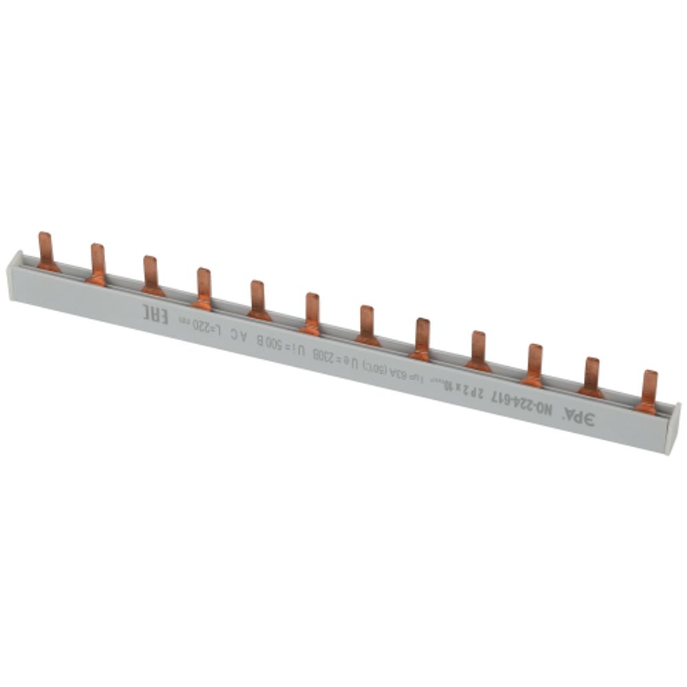 Шина соединительная ЭРА NO-224-617 PIN штырь 2Р 63А 22 см 12 модулей