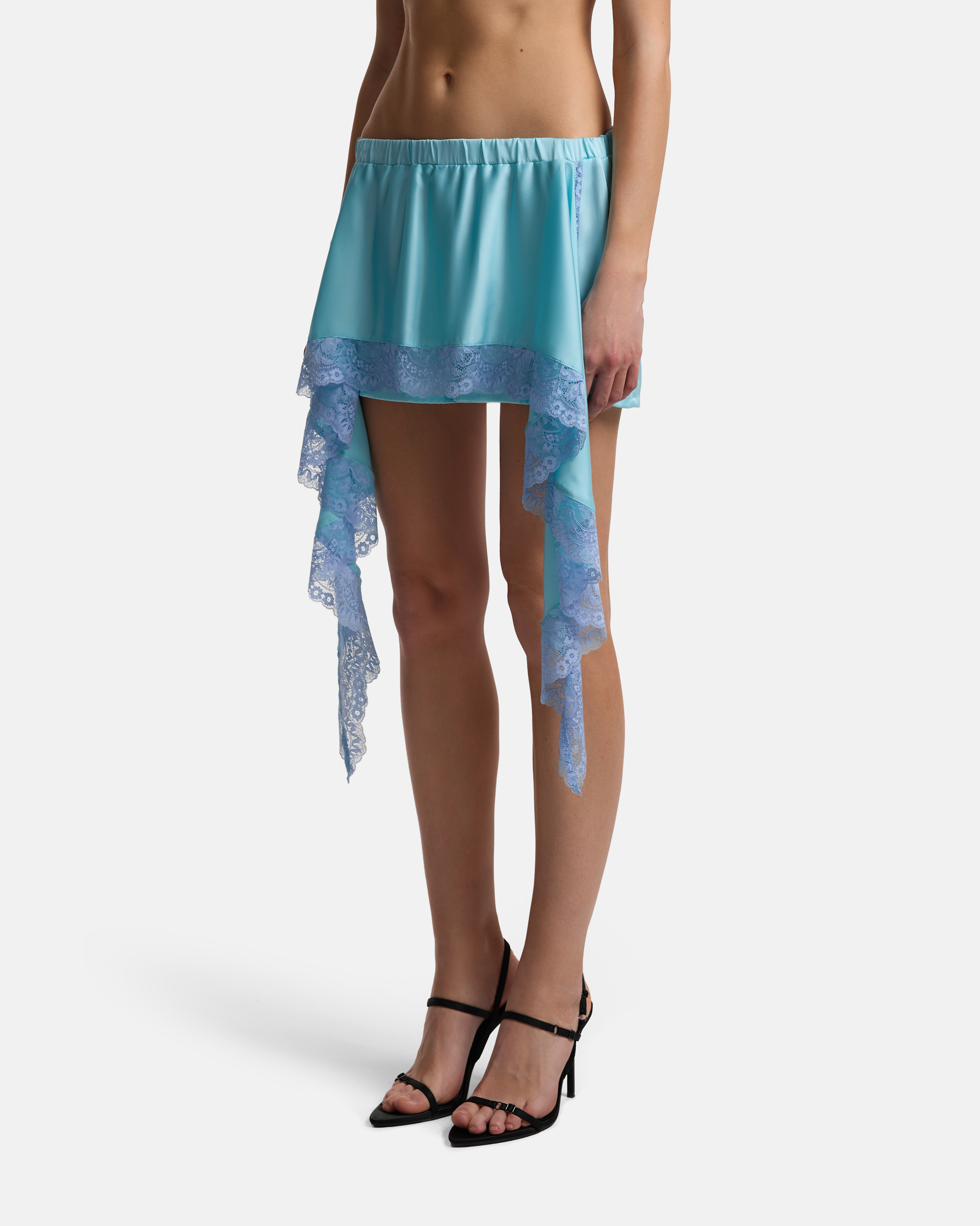 ШОРТЫ С БАСКОЙ ИЗ САТИНА