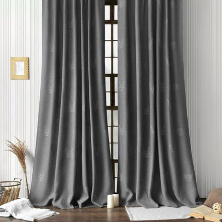 Шторы ЛУККА (арт. BL01-292-03) - (145х270)х2 см. - серые