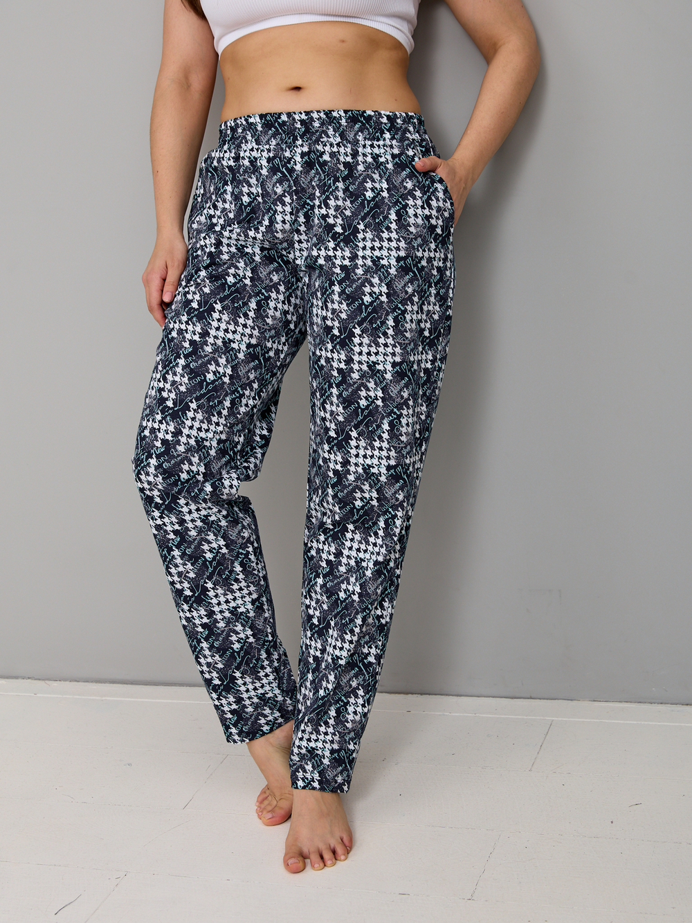 Брюки Б-18/гусинаялапка-надпись