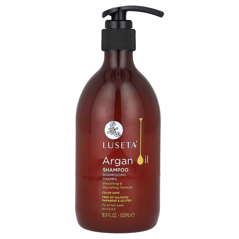 Luseta Beauty, Аргановое масло, шампунь для всех типов волос, 500 мл (16,9 жидк. унц.)