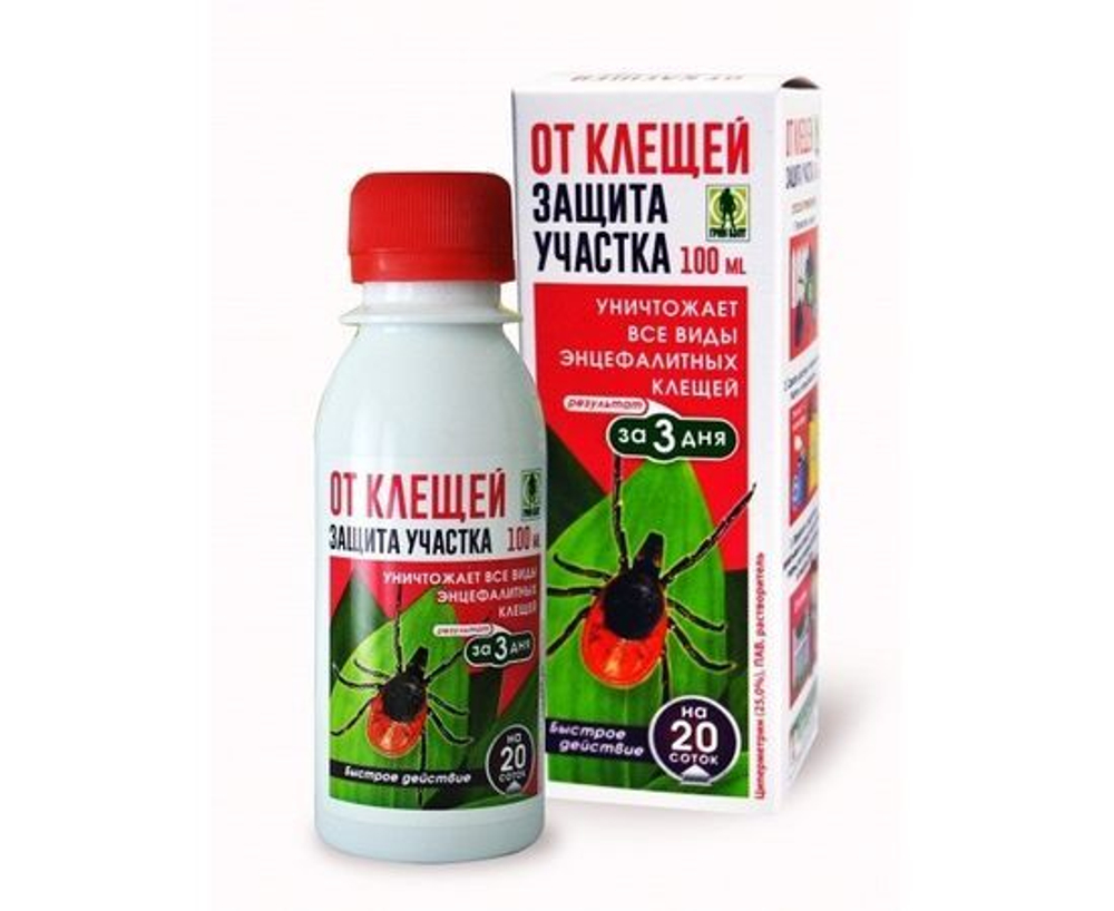 Средство от клещей "Green Belt", для защиты участка, флакон, 100 мл