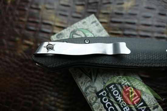 Складной нож REPTILIAN НКВД-03-3 c клинком из стали D2, рукоять микарта