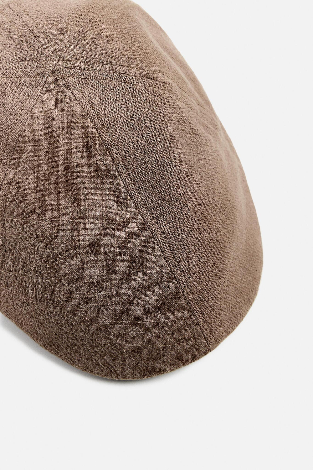 ZARA КЕПКА В АНГЛИЙСКОМ СТИЛЕ ИЗ ХЛОПКА И РАМИ, КОРИЧНЕВЫЙ