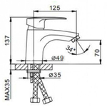 Смеситель для раковины, Frap, корот изл, с картриджем, хром, F10701-B