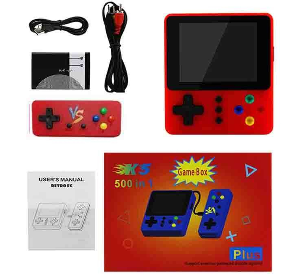 Игровая консоль Game Box K5 500 игр + джойстик (красный)