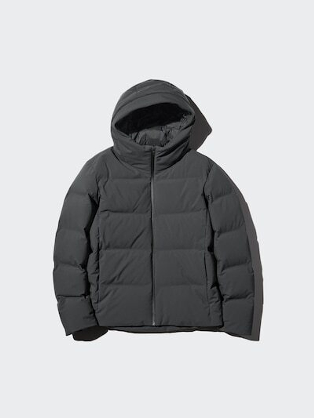 UNIQLO Бесшовная пуховая парка, темно-серый