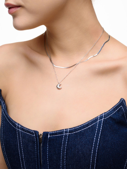 Колье "Croissant" Silver