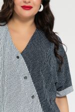 Блуза Миланья (бело-синяя) Б12846-27М LT Collection