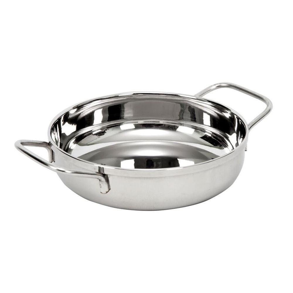 Сковорода для подачи 18 см h2 см круглая нерж. 2 ручки P.L. Proff Cuisine