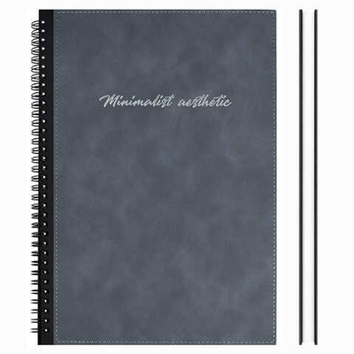 Записная книжка ESCALADA, А4, 96 л., НУБУК СЕРЫЙ