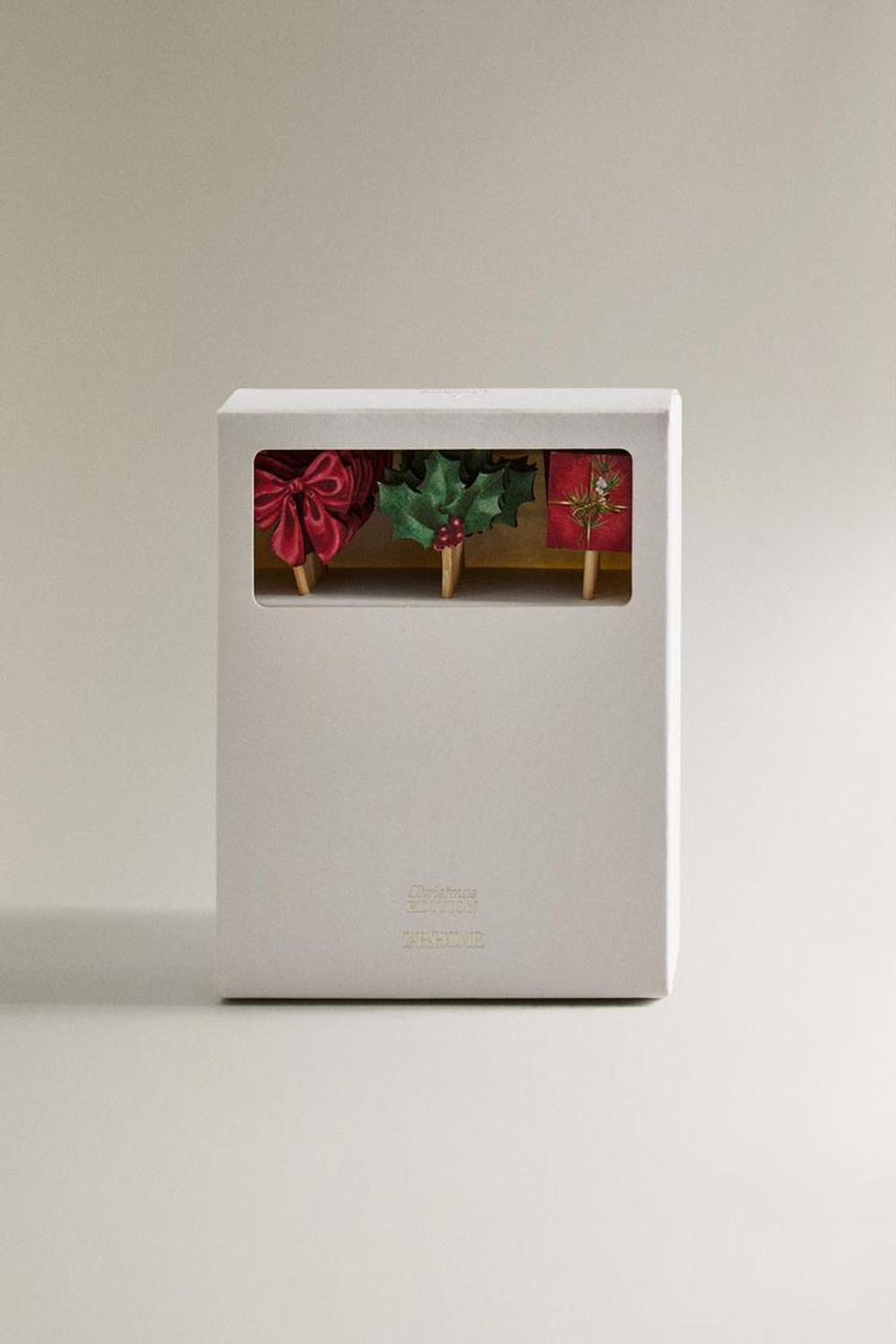 ZARA HOME РОЖДЕСТВЕНСКИЙ НАБОР ЗУБОЧИСТОК С КОНТРАСТНЫМ ДЕКОРОМ (УПАКОВКА ИЗ 24 ШТУК), КРАСНЫЙ