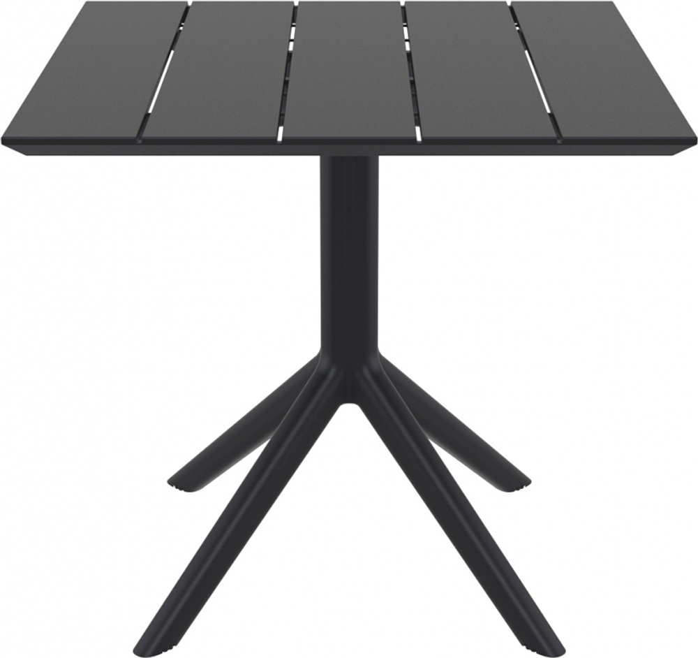 Стол пластиковый Siesta Contract Paris Table 80, черный, 800х800х740 мм, черный