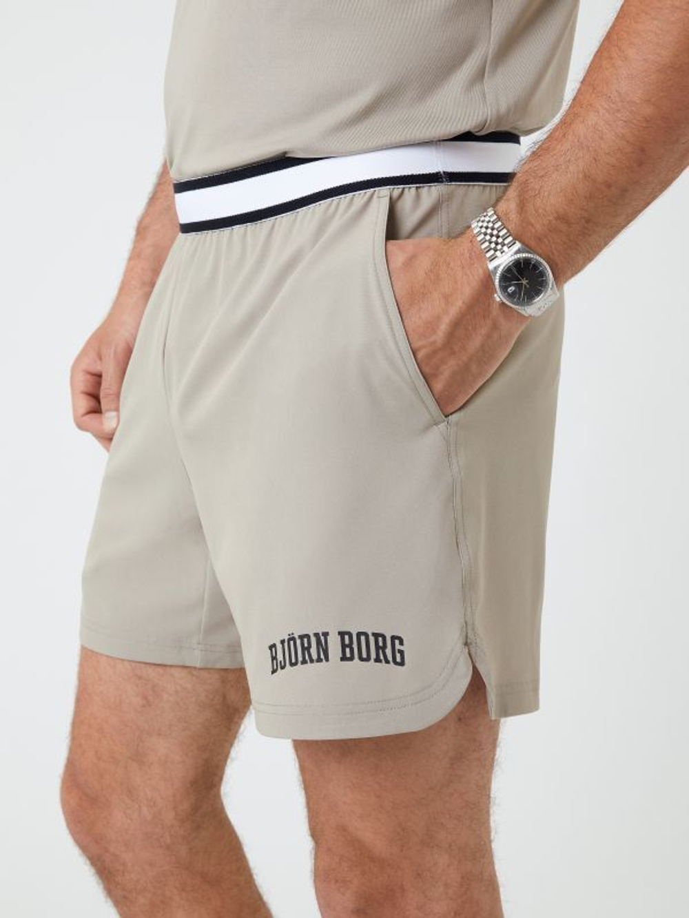 Мужские теннисные шорты Björn Borg Borg Short Graphic Shorts - Бежевый