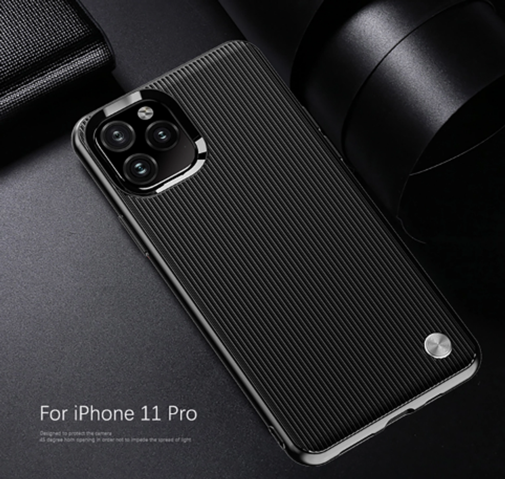Чехол для iPhone 11 Pro цвет Black (черный), серия Bevel от Caseport