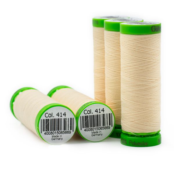 Нитки для тонких тканей Gutermann Extra Fine 150 (200 метров), 5 кат. | 414 св.кремово-бежевый