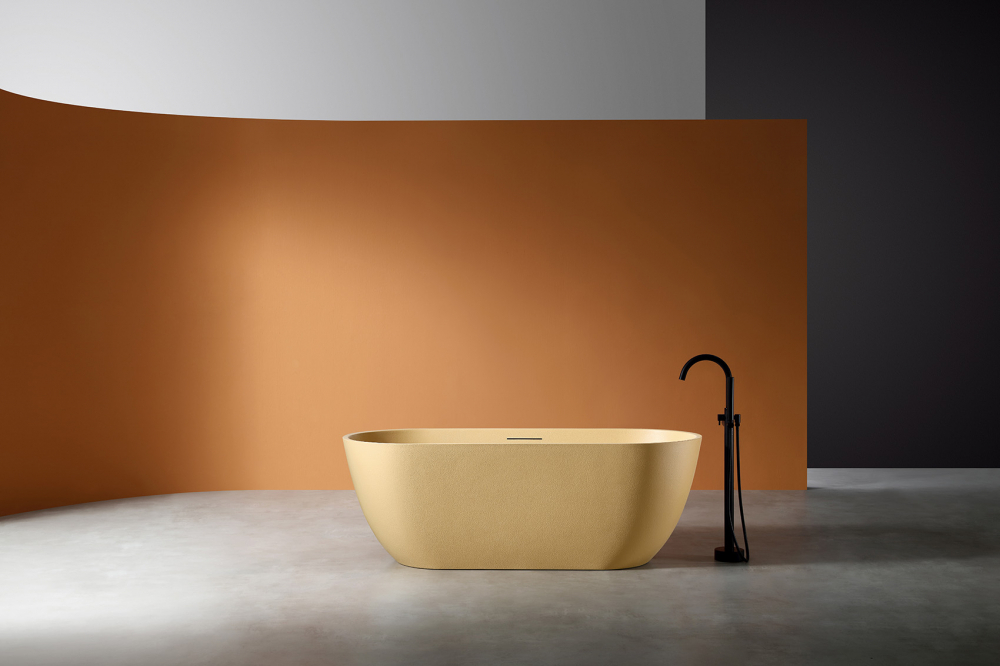 Ванна из искусственного камня ABBER Frankfurt AM9941MS песочная матовая  170x75 см