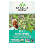 Organic India, чай с тулси и перечной мятой, без кофеина, 18 пакетиков, 30,6 г (1,08 унции)