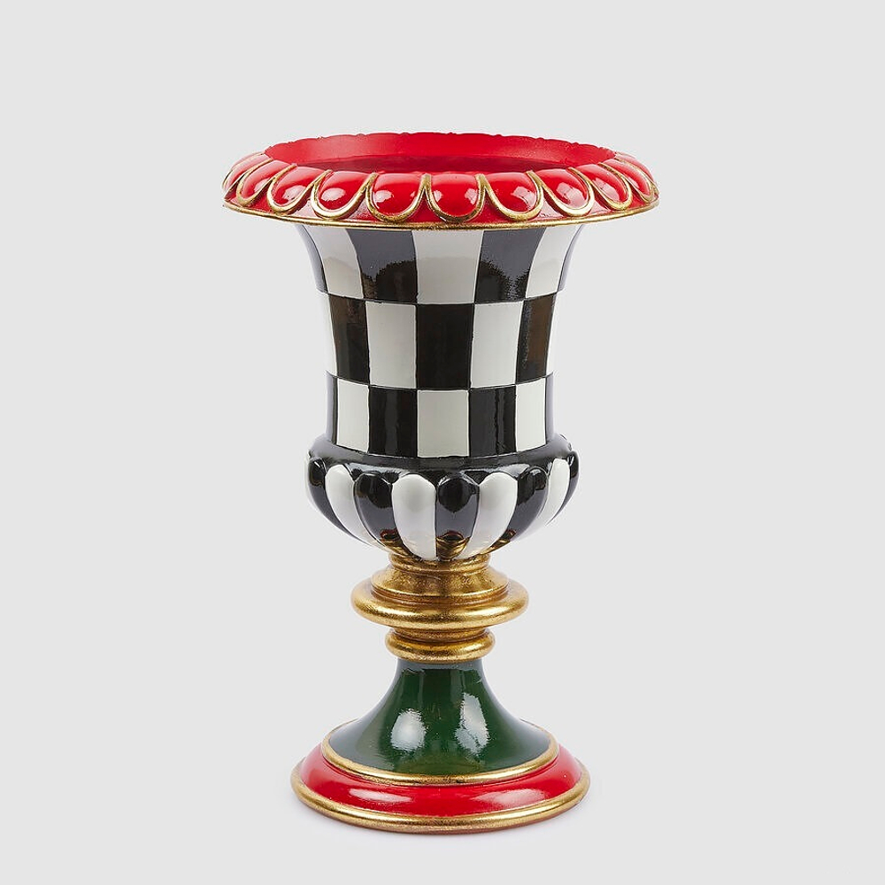 Ваза на ножке в клетку 41 см