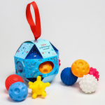 6940986 Подарочный набор развивающих мячиков «Ёлочный шар голубой» 7 шт.