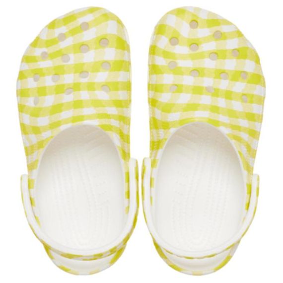 Crocs Classic Gingham Clog 'White Yellow'