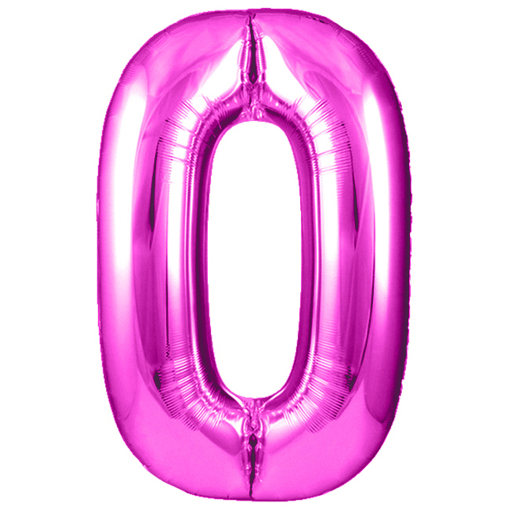 Цифра 0 розовый 40” г81