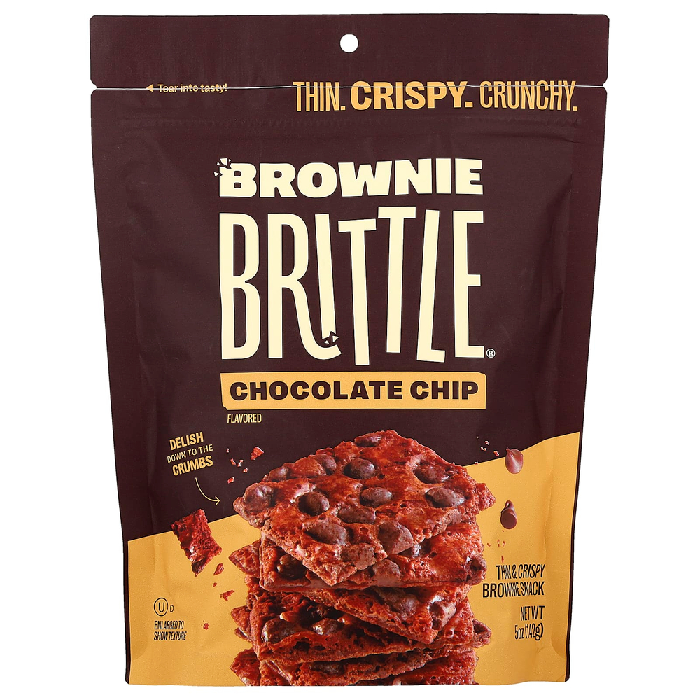 Sheila G's, Brownie Brittle, тонкие брауни, шоколадная крошка, 142 г (5 унций)