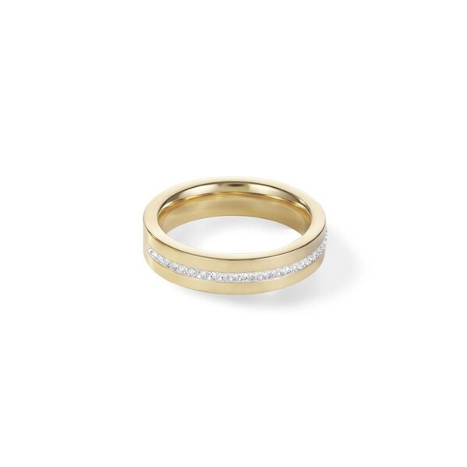 Кольцо Coeur de Lion Crystal 17.2 мм 0326/40-1800 54 цвет прозрачный, золотой