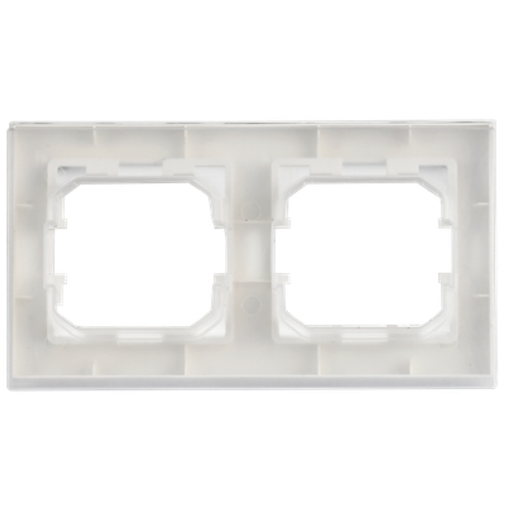 BRITE Рамка 2-местная IP44 РУ-2-БрАБ-44 арктический белый IEK