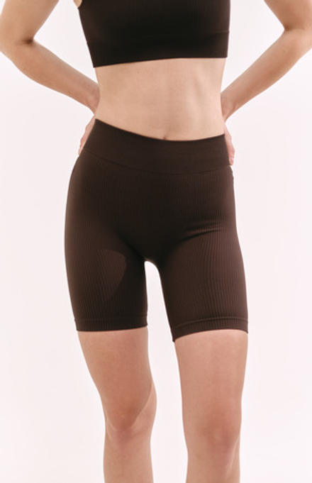 Велосипедки со средней посадкой в крупный рубчик Power Rib (Мокко)