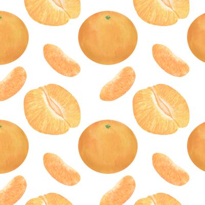 Мандарины акварель