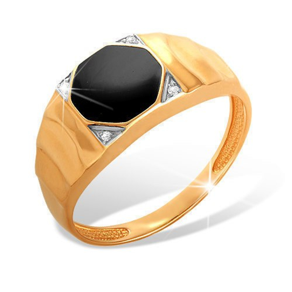 Кольцо из золота с фианитами