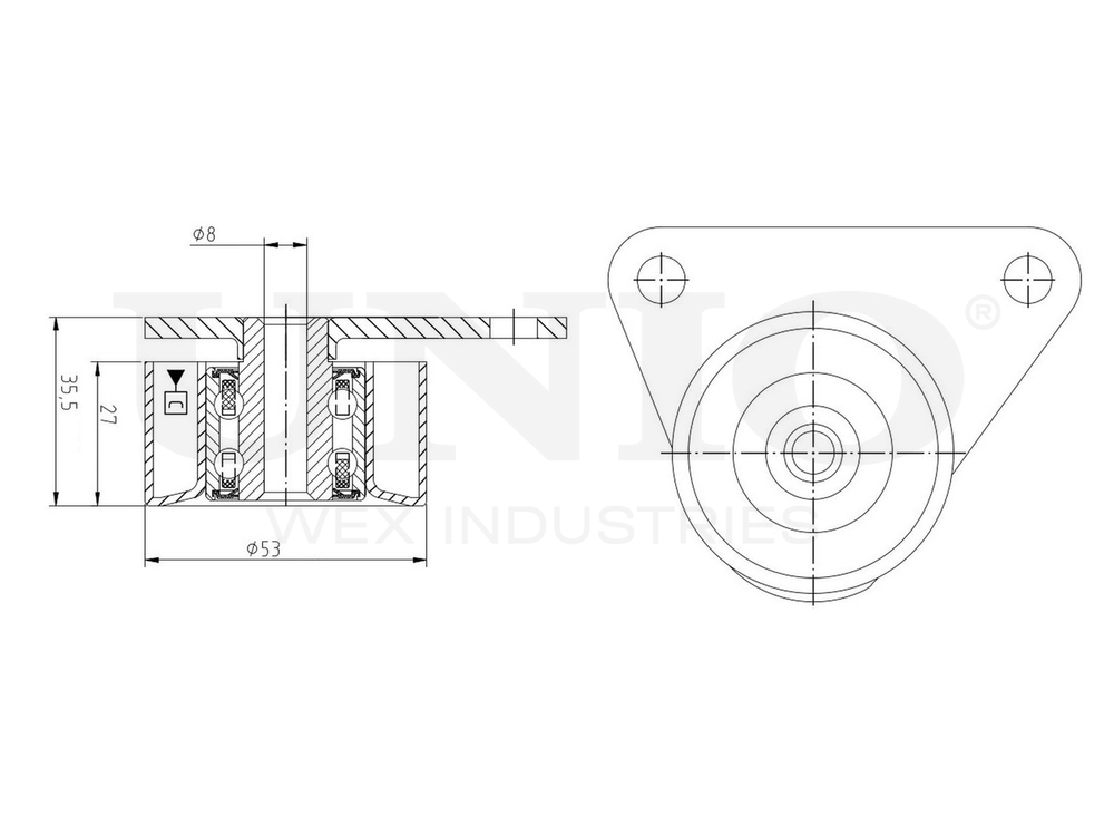 Ролик направляющий ремня ГРМ UNIO TNS-10260