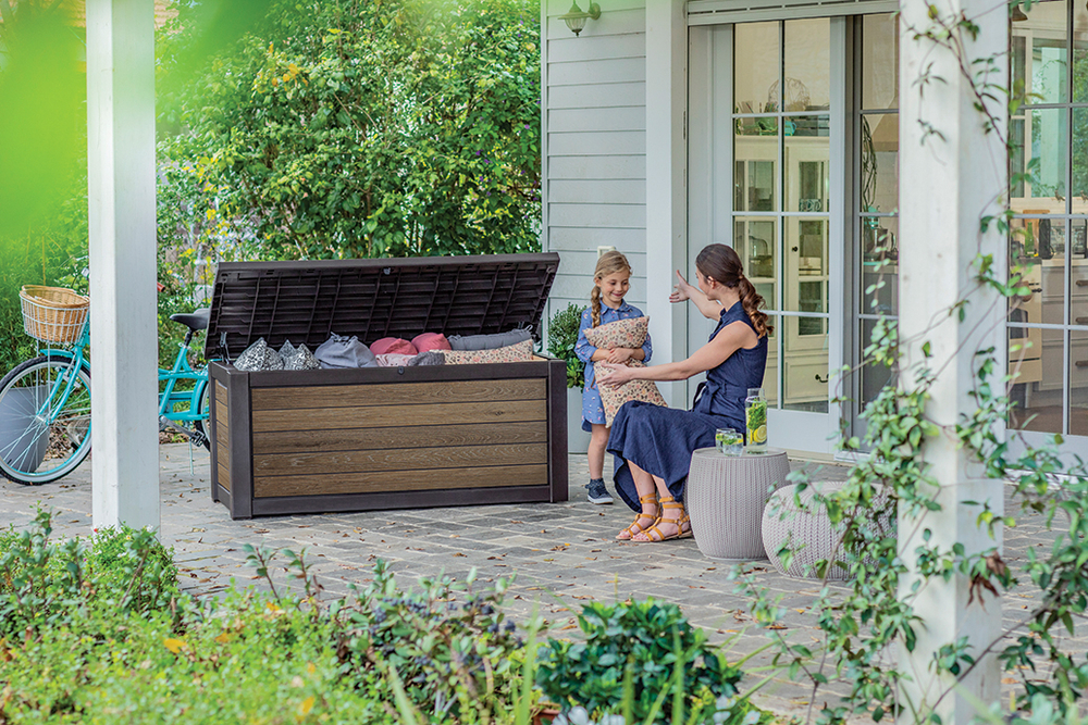 Пластиковый сундук Keter Deco Deck 630 л brown