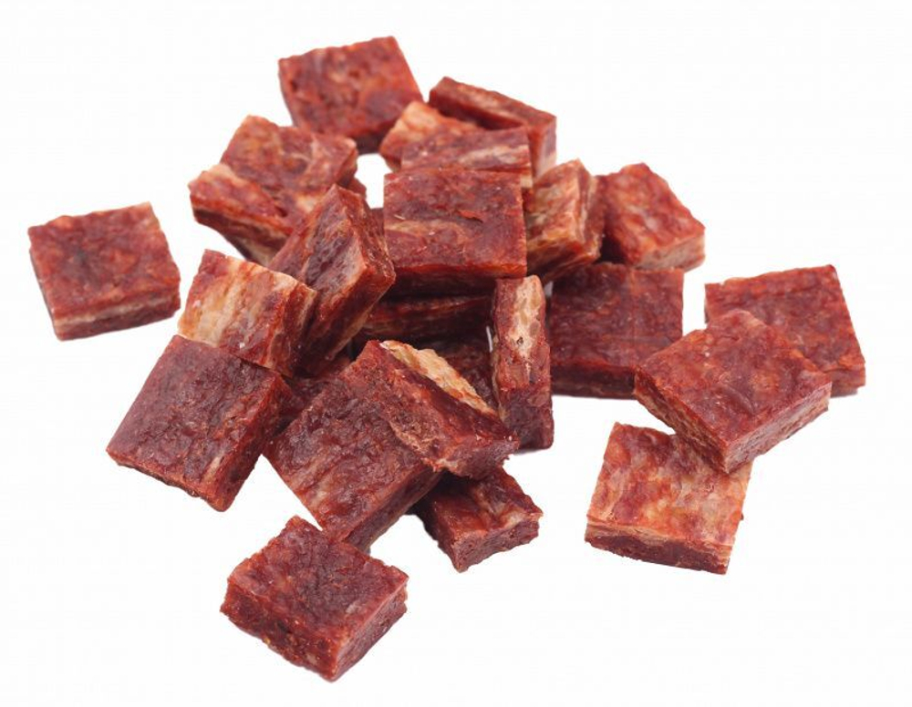 Лакомство для собак Мраморные кубики из говядины, 80г Золотая коллекция ТитБит