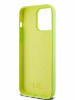 Чехол Karl Lagerfeld Liquid Silicone Round Logo для iPhone 15 Pro Green (Зелёный)