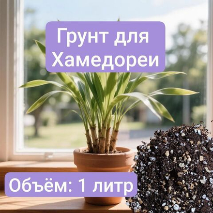 Авторский грунт для пальмы Хамедореи, 1 литр