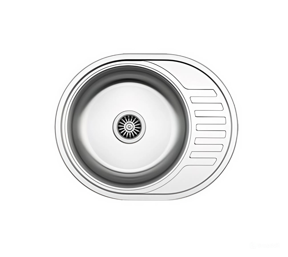 Кухонная мойка ZIGMUND & SHTAIN KREIS OV 600.8 polished (сифон)
