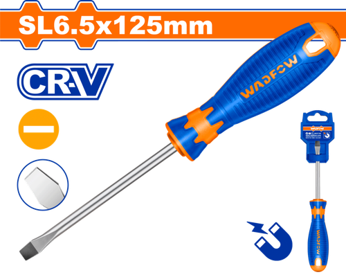 Oтвертка плоская SL6.5х125мм (12/144) WADFOW WSD1265