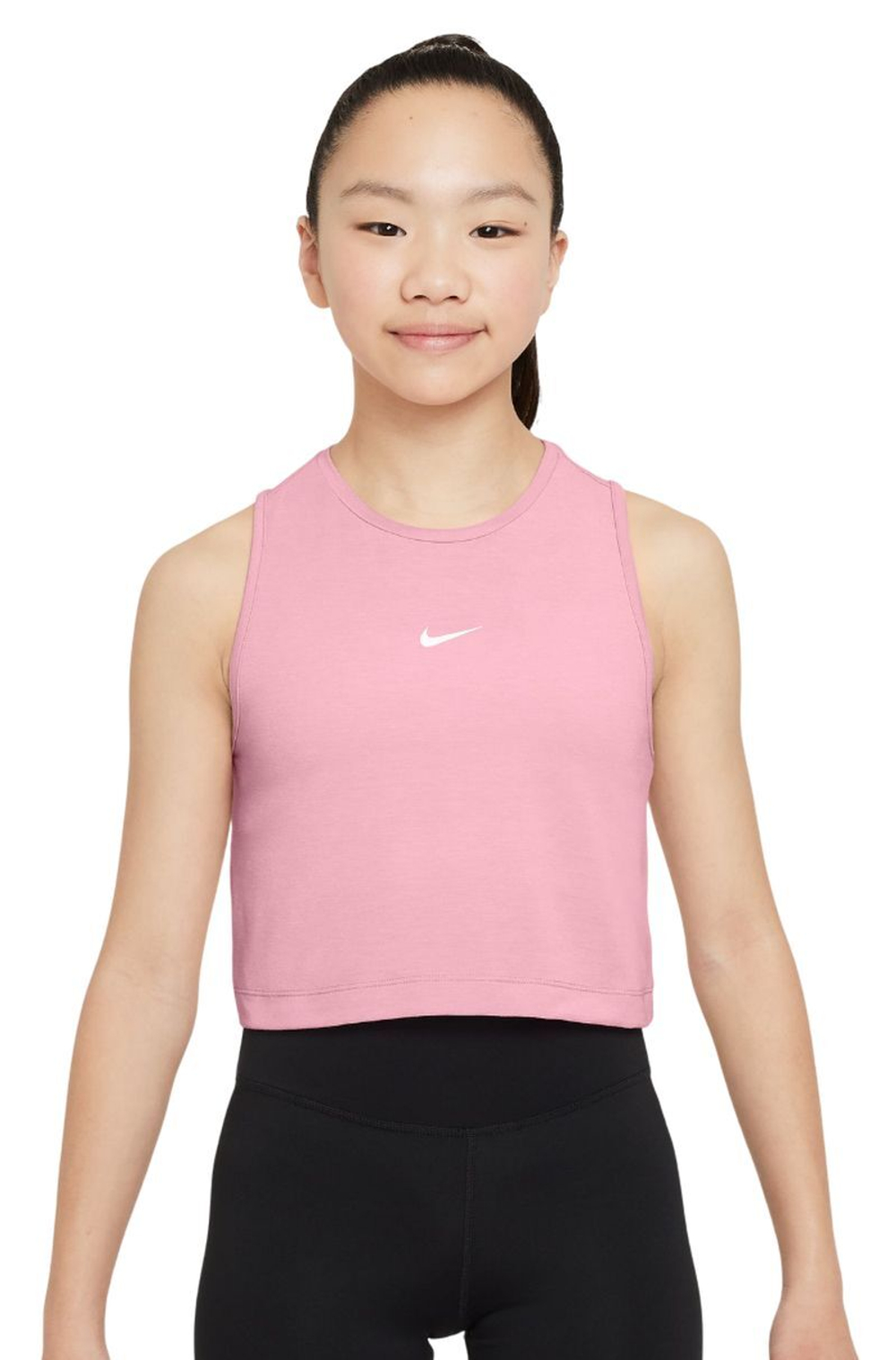 Футболка для девочки Nike Kids Dri-Fit Pro Training Tank - med soft pink/white